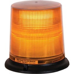 Buyers Products Amber 12 LED Beacon Light with Tall Lens 6.75 in. Diameter x 6.625 in. Tall, 8 Amber