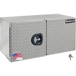 Buyers Products 18 in. x 18 in. x 48 in. Diamond Tread Aluminum Underbody Truck Box with Barn Door
