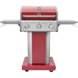 Kenmore 3-Burner Outdoor Patio Gas BBQ Propane Grill, Red, PG-4030400LD-RD