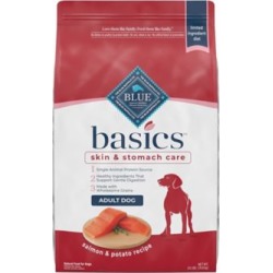 Blue Buffalo BLUE Basics Limited Ingredient Diet Adult Salmon & Potato Dry Dog Food, 24 lb. Bag