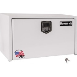 Buyers Products 18 in. x 18 in. x 24 in. White Steel Underbody Truck Box with Paddle Latch