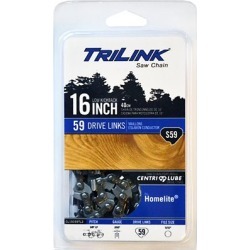 TriLink Saw Chain 16 in. Semi Chisel Saw Chain; 3/8 in. LP Pitch; .050 in. Gauge; 59 DL