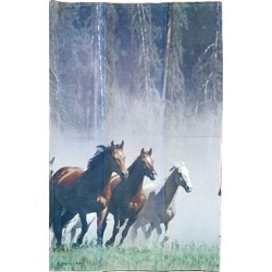 Cowboy Living Horses Running Dish Towel, 5675