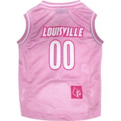 Pets First Co. Louisville Cardinals Pet Pink Basketball Jersey