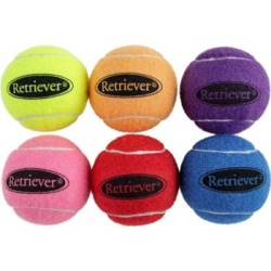 Retriever Tennis Ball Dog Toys, 2-1/2 in., 6-Pack