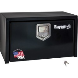 Buyers Products 14 in. x 12 in. x 24 in. Black Steel Underbody Truck Box with Paddle Latch