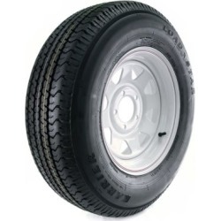 Kenda Karrier Radial Trailer Tire and 5-Hole Custom Spoke Wheel (5/4.5), 205/75R-14 LRC