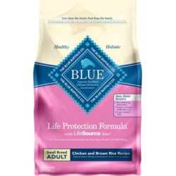 Blue Buffalo Life Protection Formula Chicken and Brown Rice Recipe For Small Breed Adult Dog Food, 6 lb. Bag