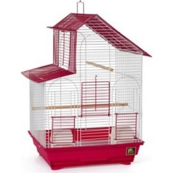 Prevue Pet Products Two-Tone House Style Bird Cage, Black