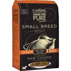 CANIDAE Grain Free PURE Petite Pet Small Breed Raw-Coated Adult Chicken Dry Dog Food, 4 lb. 1875
