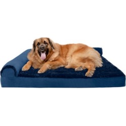 FurHaven Plush and Velvet Deluxe Orthopedic Chaise Lounge Sofa Pet Bed
