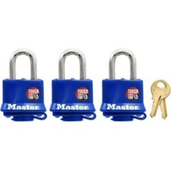 Master Lock Covered Laminated Steel Pin Tumbler Padlock; 312TRI