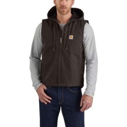Carhartt Men's Knoxville Fleece Vest, 100% Ring-Spun Cotton Washed Duck, 103837-BLK found on Bargain Bro Philippines from Tractor Supply for $84.99