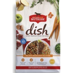 Rachael Ray Nutrish DISH Beef & Brown Rice Recipe with Veggies; Fruit & Chicken Natural Dry Dog Food; 11.5 lb. Bag
