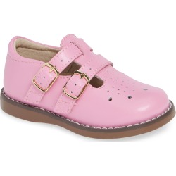 Girl's Footmates Danielle Double Strap Shoe, Size 13.5 M/W - Pink