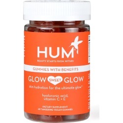 Hum Nutrition Glow Sweet Glow Vegan Gummies Skin Hydration Dietary Supplement