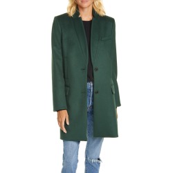 Women's Veronica Beard Wool Blend Car Coat, Size 8 - Green