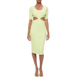 Jonathan Simkhai Collette Matte Compact Rib Body-Con Sweater Dress in Lemongrass at Nordstrom, Size X-Small found on Bargain Bro from Nordstrom for USD $361.00