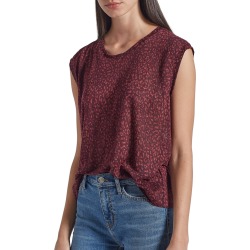 Women's Current/elliott The Jax Leopard Print Muscle Tee