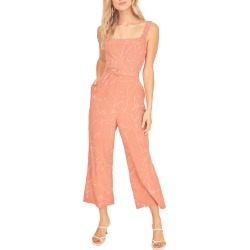 Women's Astr The Label Chasse Wide Leg Jumpsuit, Size Small - Coral
