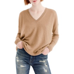Women's J.crew V-Neck Boyfriend Cashmere Sweater