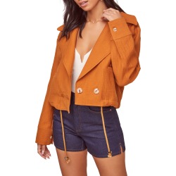Women's Astr The Label En Route Jacket, Size Large - Brown