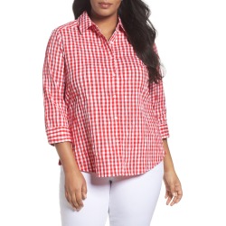 Plus Size Women's Foxcroft Gingham Shirt