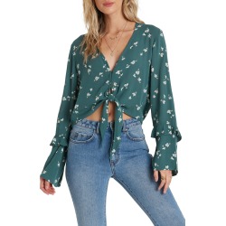 Women's Billabong Girl Club Tie Front Crop Top