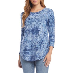 Women's Karen Kane Tie-Dye Paisley Jacquard Shirttail Tee