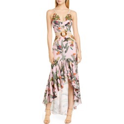 Women's Patbo Tropical Cutout High/low Gown