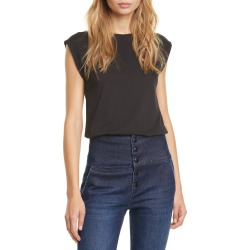 Women's Frame Le High Rise Muscle Tee, Size X-Small - Black