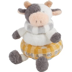 Mud Pie Farm House Stackable Plush Cow