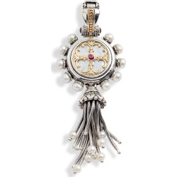 Women's Konstantino Mother-Of-Pearl Cross Enhancer