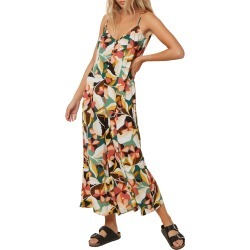 Women's O'Neill Candice Floral Print Wide Leg Jumpsuit, Size Small - White