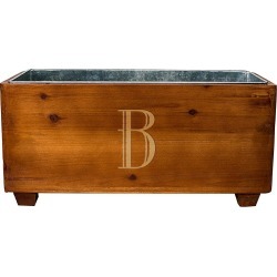 Cathy's Concepts Monogram Wood Wine Trough, Size One Size - Brown