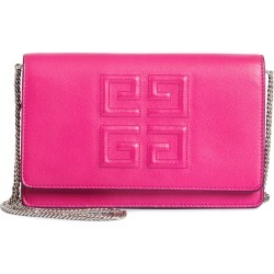 Women's Givenchy Embossed Emblem Wallet On A Chain - Pink