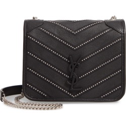 Saint Laurent Niki Studded Lambskin Wallet On A Chain -