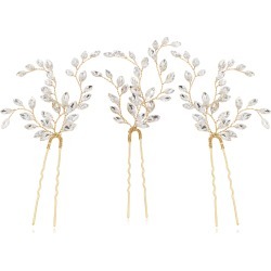 Brides & Hairpins Fawn Set Of 3 Swarovski Crystal Hair Pins