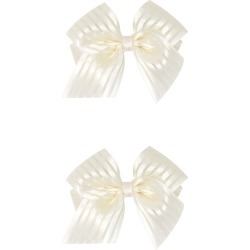 Plh Bows 2-Pack Satin Bow Hair Clips, Size One Size - Ivory