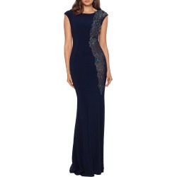 Women's Xscape Embroidered Mermaid Gown