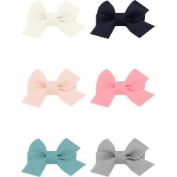 Plh Bows Set Of 6 Bow Hair Clips, Size One Size - Pink