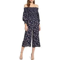 Women's 1.state Garden Sonne Off The Shoulder Jumpsuit, Size Small - Blue
