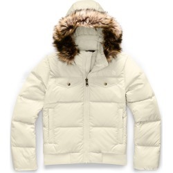 Girl's The North Face Gotham Water Resistant 550 Fill Power Down Jacket With Faux Fur Trim
