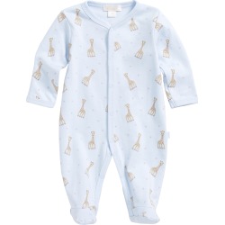 Infant Boy's Kissy Kissy X Sophie La Girafe Print Footie, Size Newborn - Blue