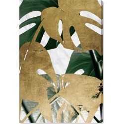 Oliver Gal Golden Plants Canvas Wall Art