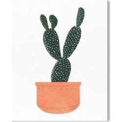 Oliver Gal Cactus Coral Canvas Wall Art