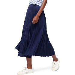 Women's J.crew Pleated Midi Skirt, Size 10 - Blue