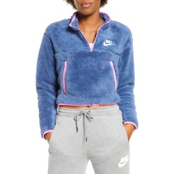 Women's Nike Sportswear Fleece Quarter Zip Crop Pullover
