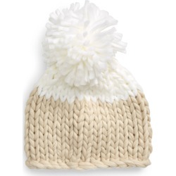 Women's Free People Cozy Up Colorblock Pom Beanie - Ivory