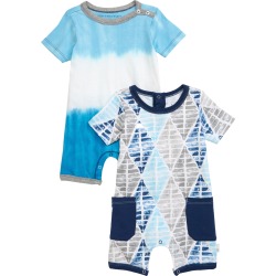 buy  Infant Boy's Burt's Bees Baby 2-Pack Graphic Organic Cotton Rompers cheap online